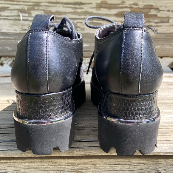 NWOB United Nude Shoes Juko Flatform Black Lace Up Shoes Women's Size 6.5 - Picture 13 of 15